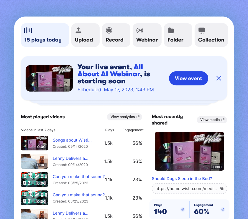 Full home page interface design